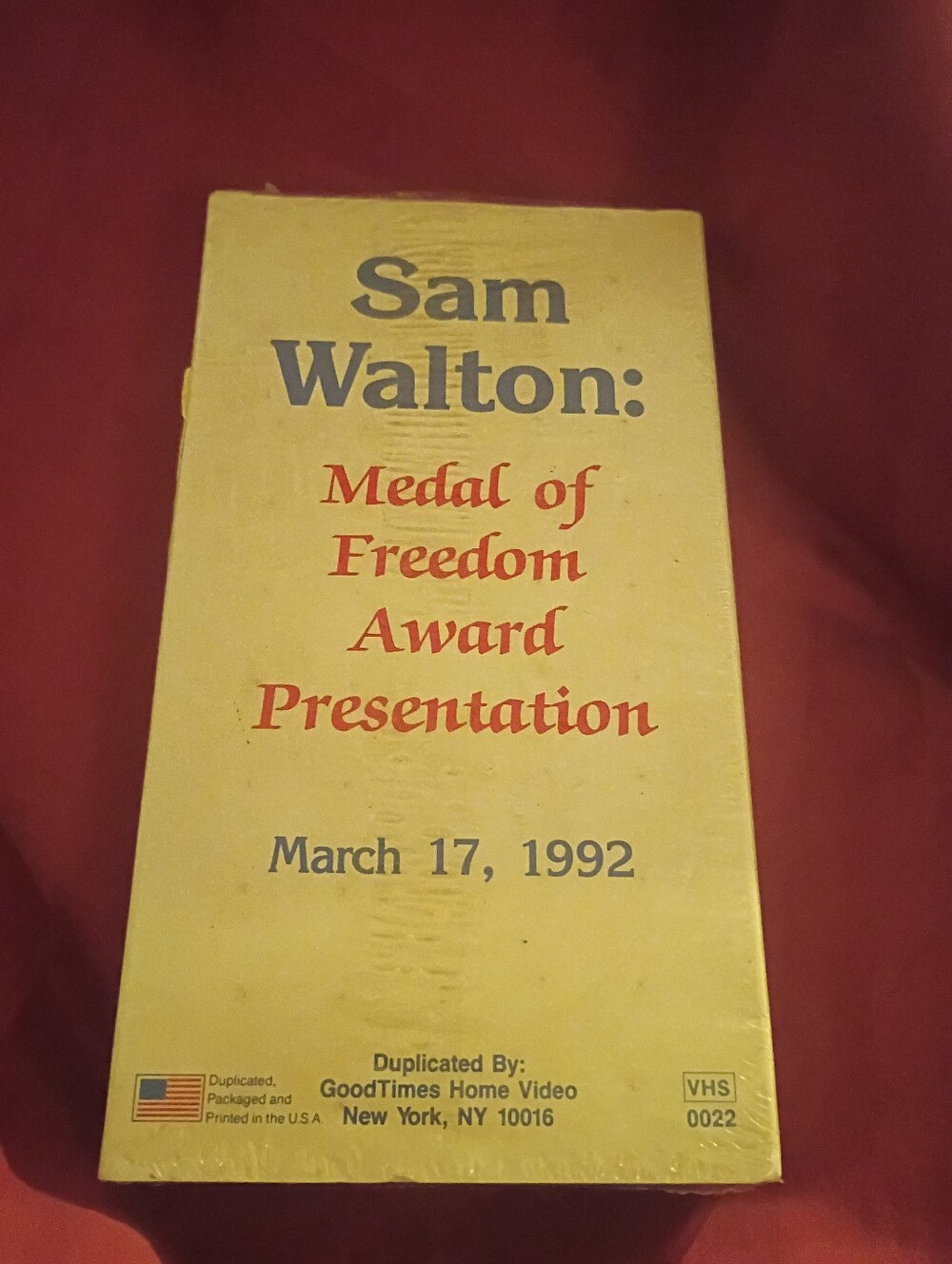 Sam Walton: Medal of Freedom Award Presentation VHS - Sealed Walmart Tycoon